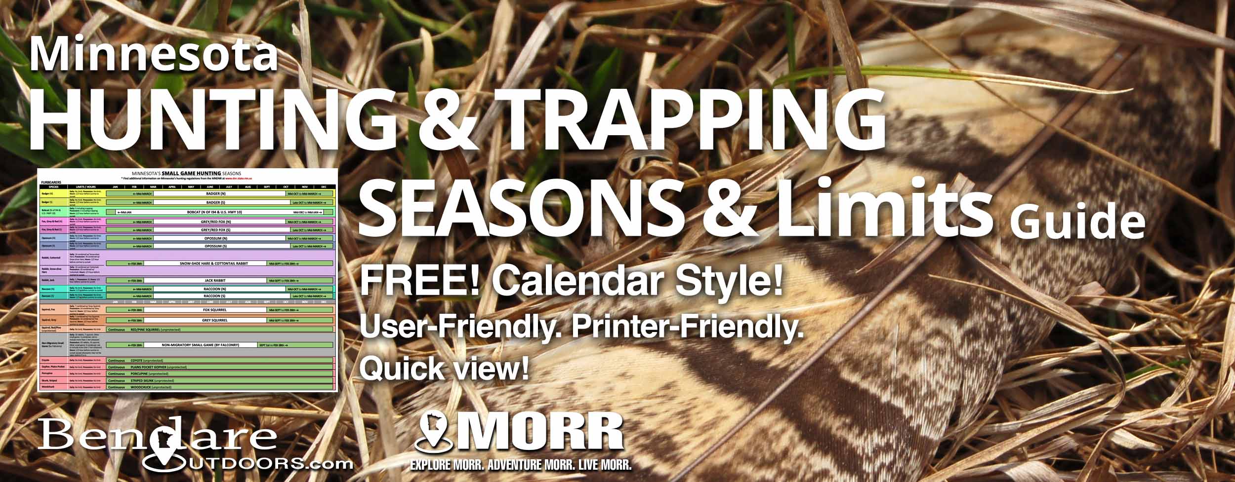 Minnesota Hunting and Trapping Seasons and Limits by Bendare Outdoors